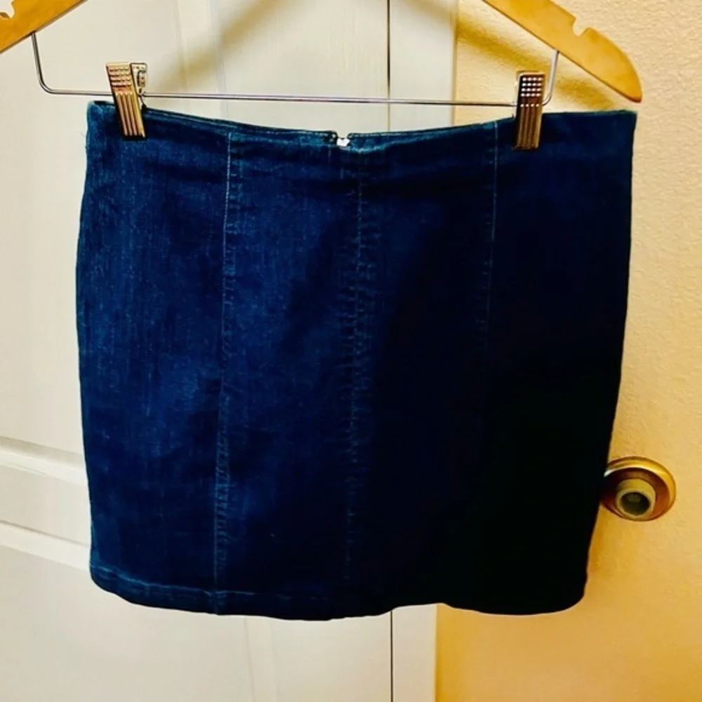 Alter'd State Denim Zip Up Mini Skirt Large